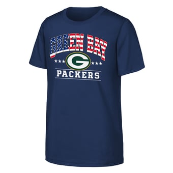 Youth  Navy Green Bay Packers Americana Arch T-Shirt