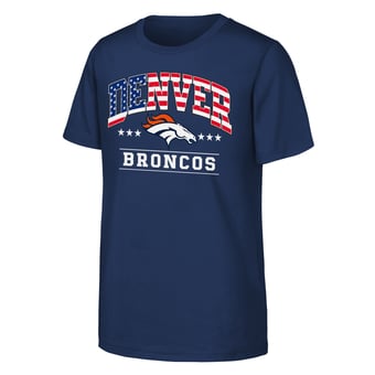 Youth  Navy Denver Broncos Americana Arch T-Shirt