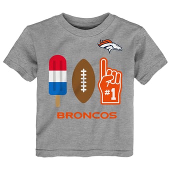 Toddler  Heather Gray Denver Broncos Americana Pop T-Shirt