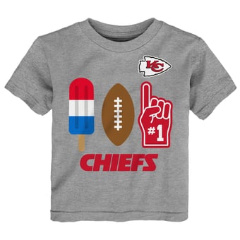 Toddler  Heather Gray Kansas City Chiefs Americana Pop T-Shirt