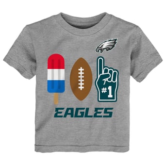 Toddler  Heather Gray Philadelphia Eagles Americana Pop T-Shirt