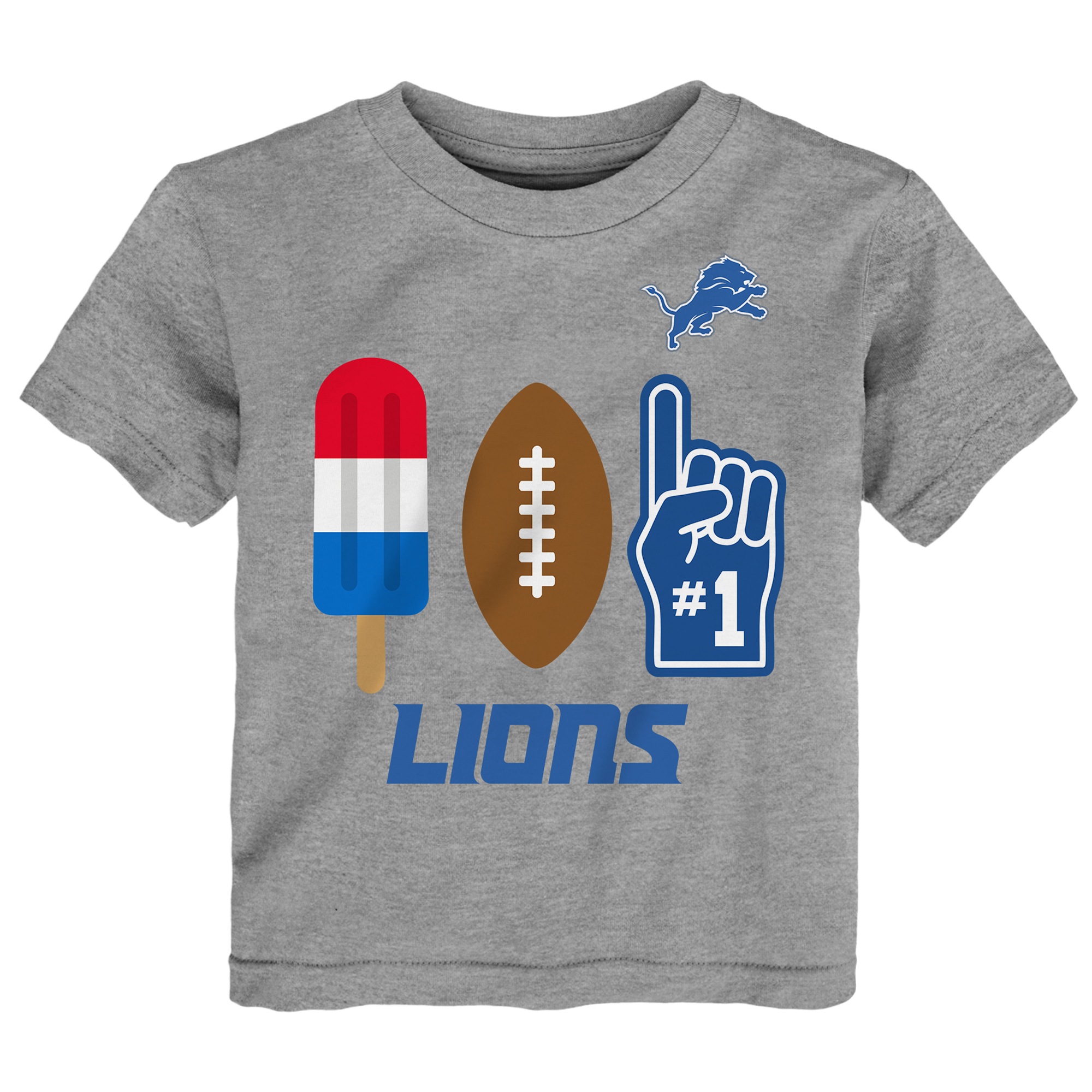 Toddler  Heather Gray Detroit Lions Americana Pop T-Shirt