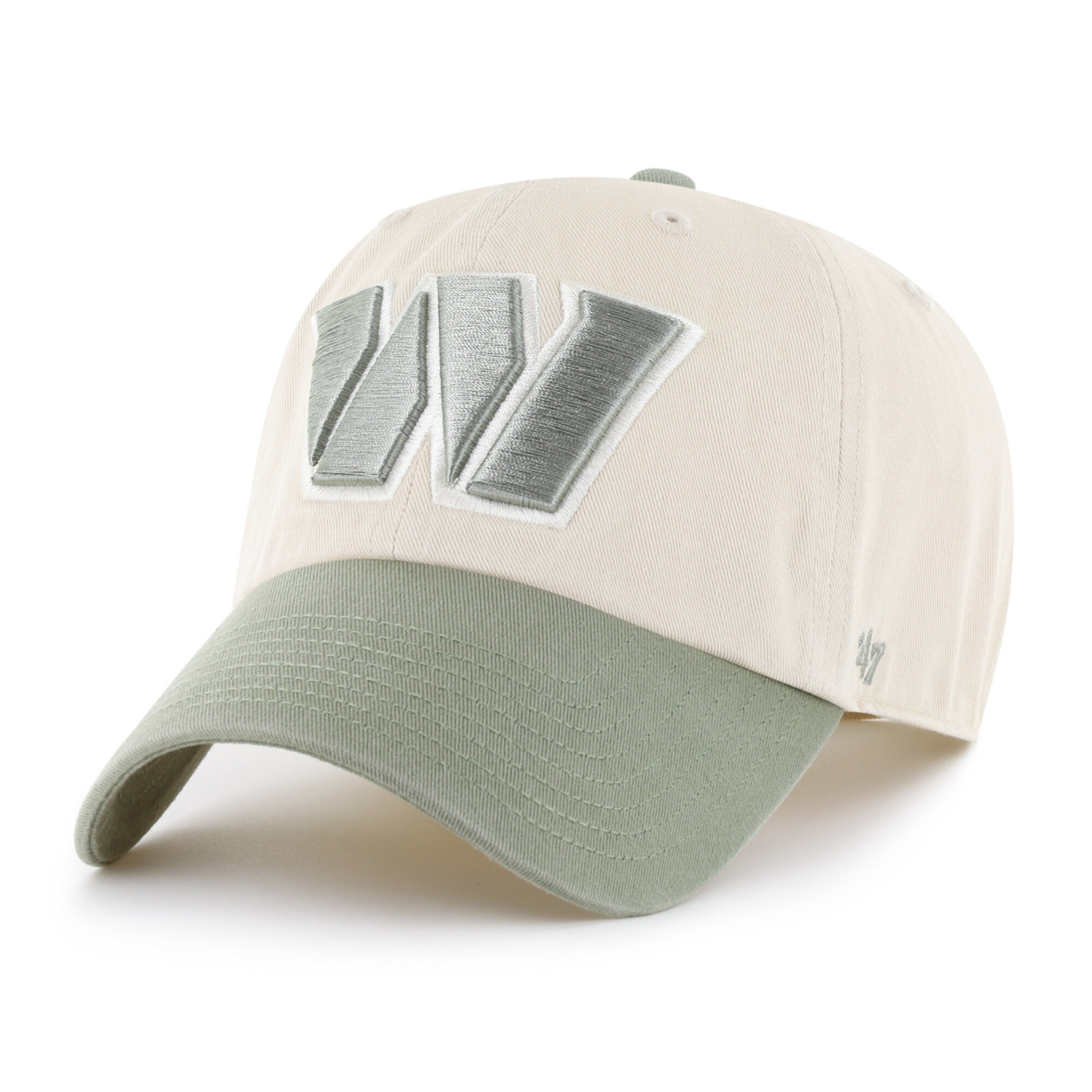 Men's '47 Natural/Green Washington Commanders Clean Up Adjustable Hat