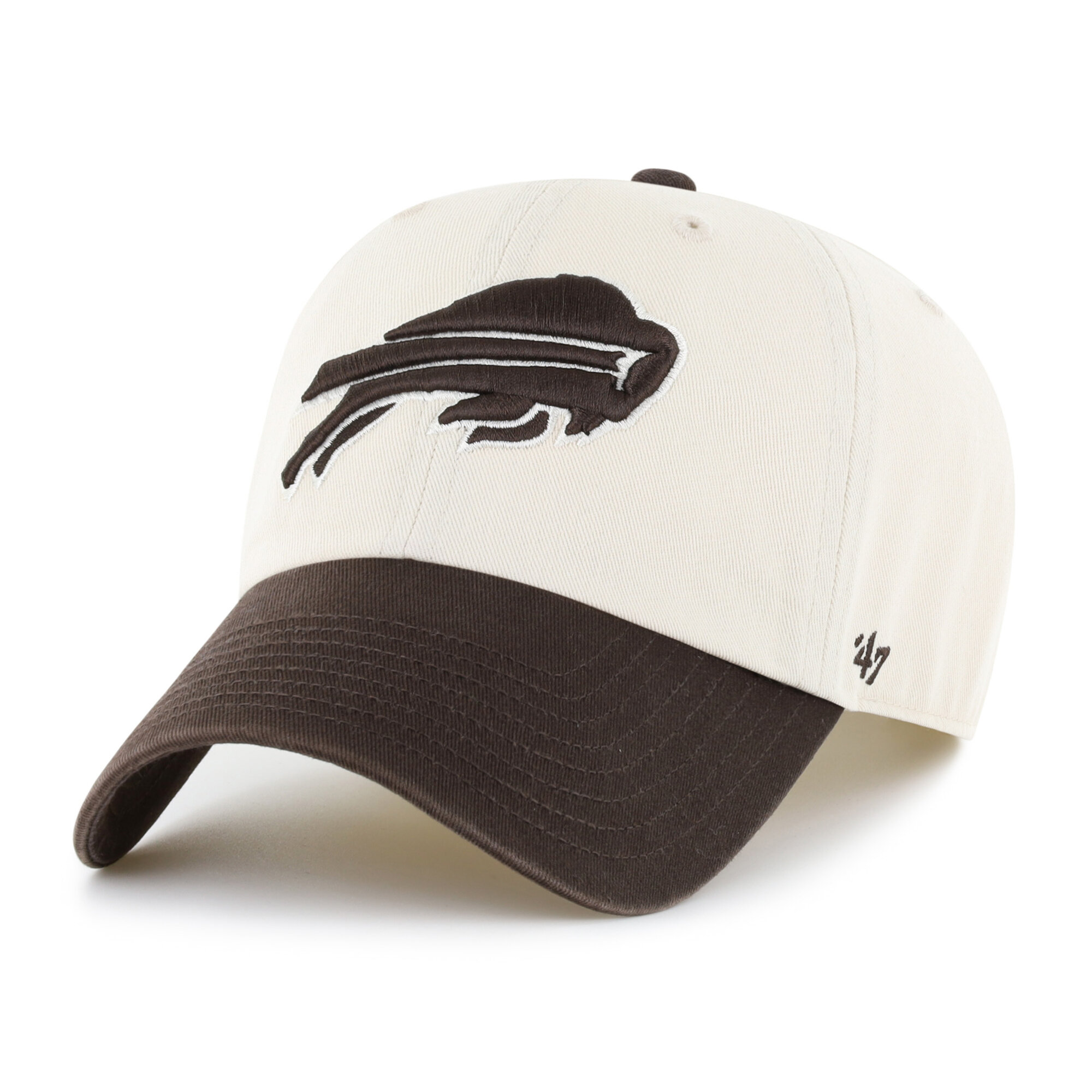 Men's '47 Natural/Brown Buffalo Bills Clean Up Adjustable Hat