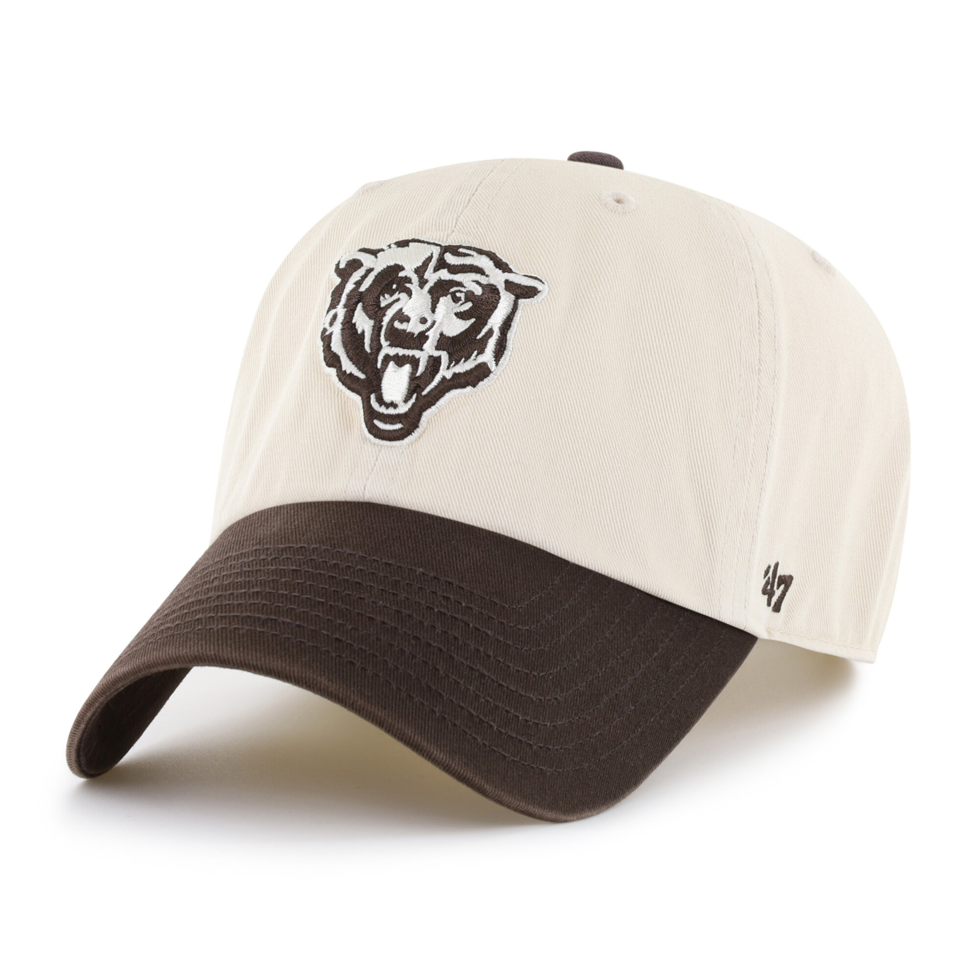 Men's '47 Natural/Brown Chicago Bears Clean Up Adjustable Hat