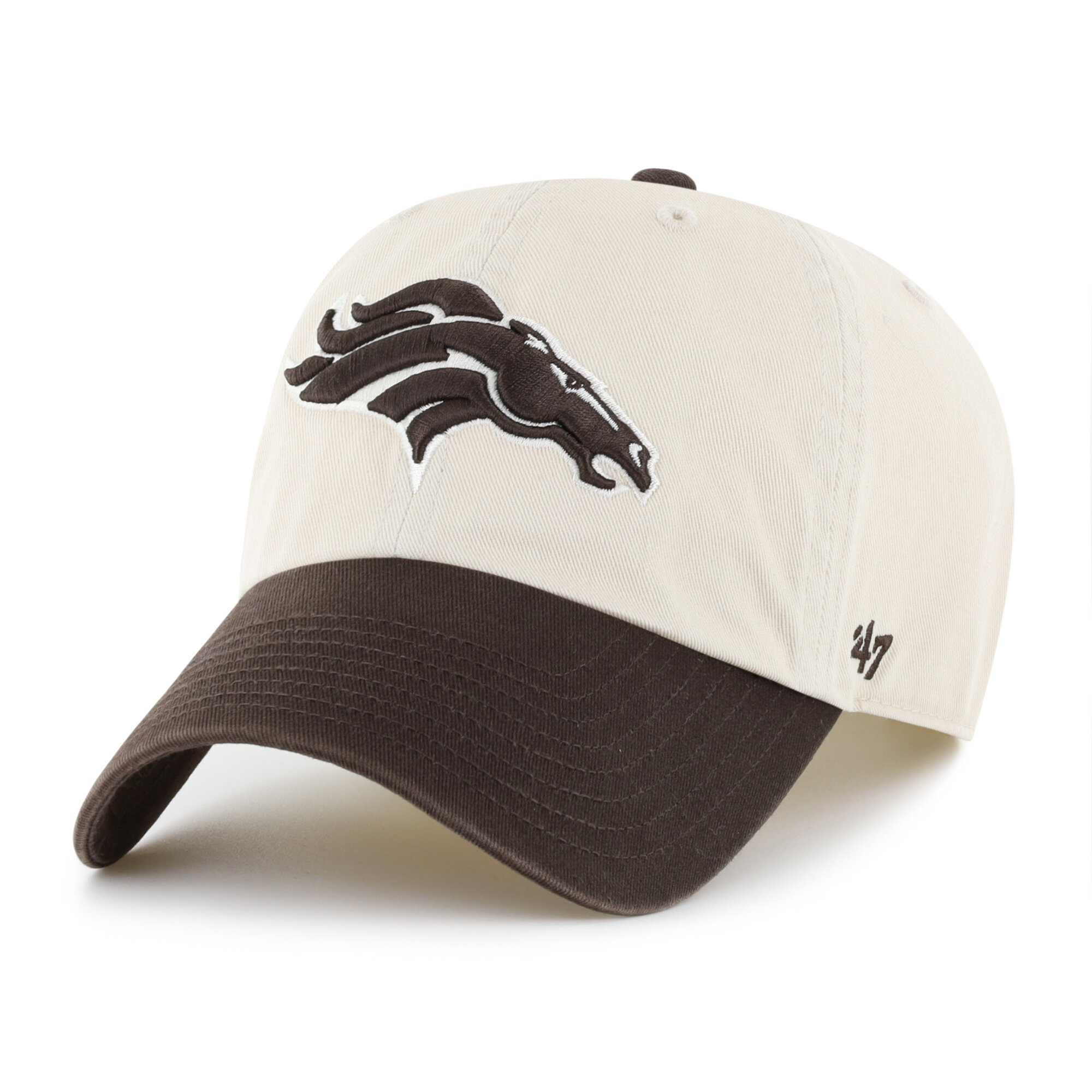 Men's '47 Natural/Brown Denver Broncos Clean Up Adjustable Hat