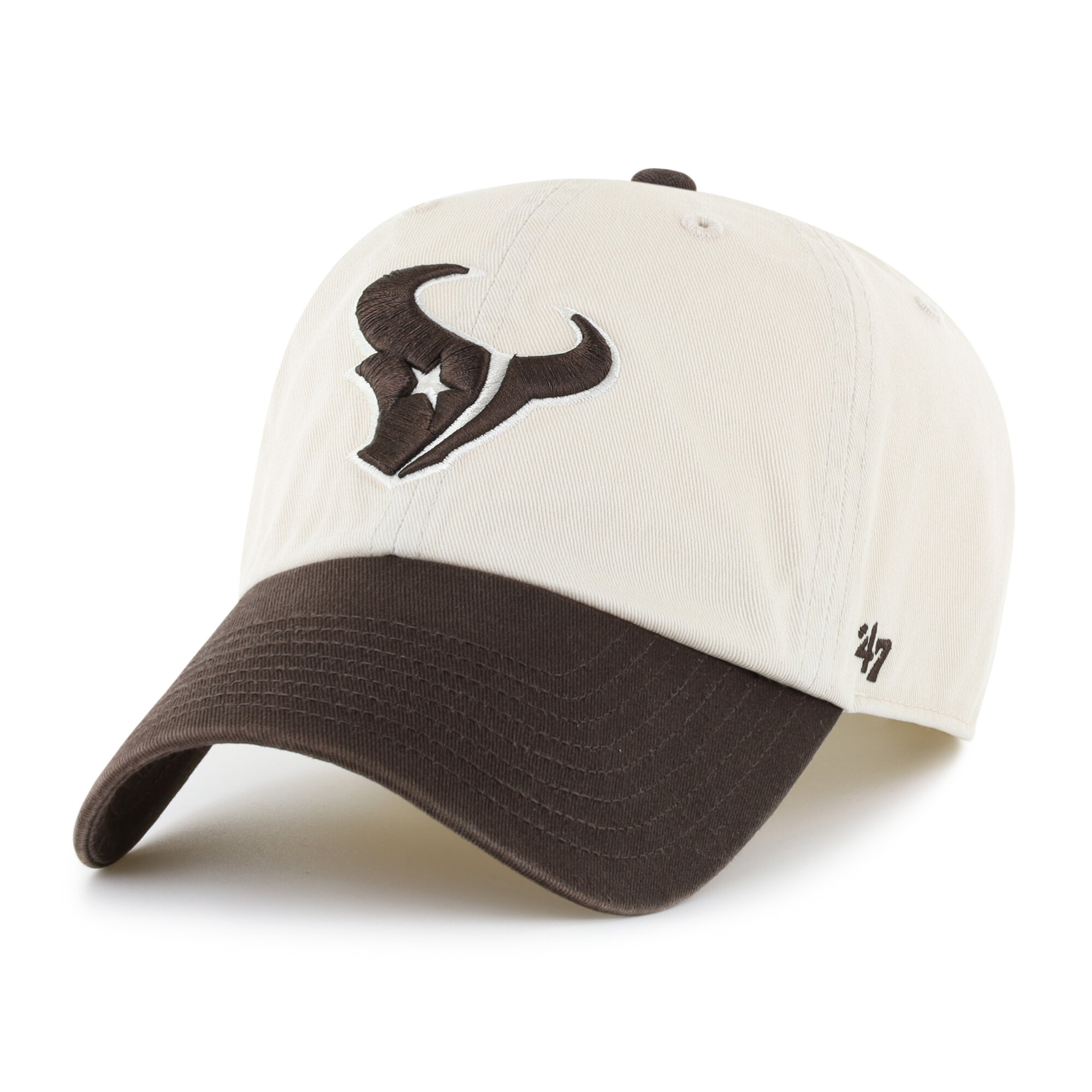 Men's '47 Natural/Brown Houston Texans Clean Up Adjustable Hat