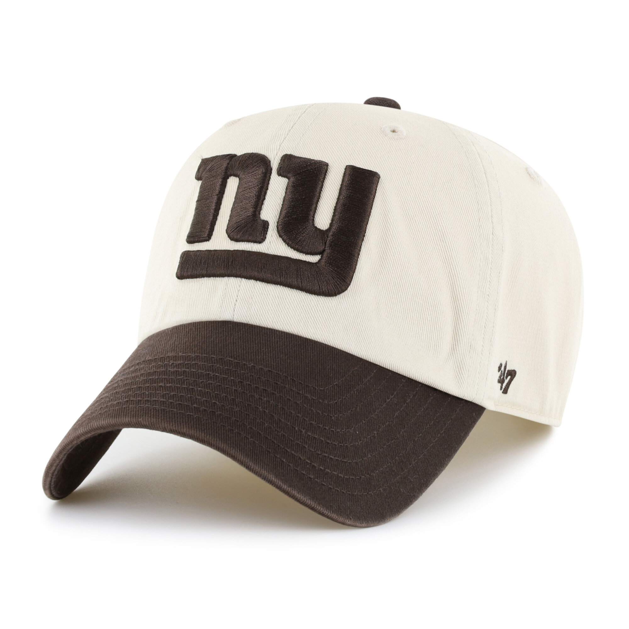 Men's '47 Natural/Brown New York Giants Clean Up Adjustable Hat