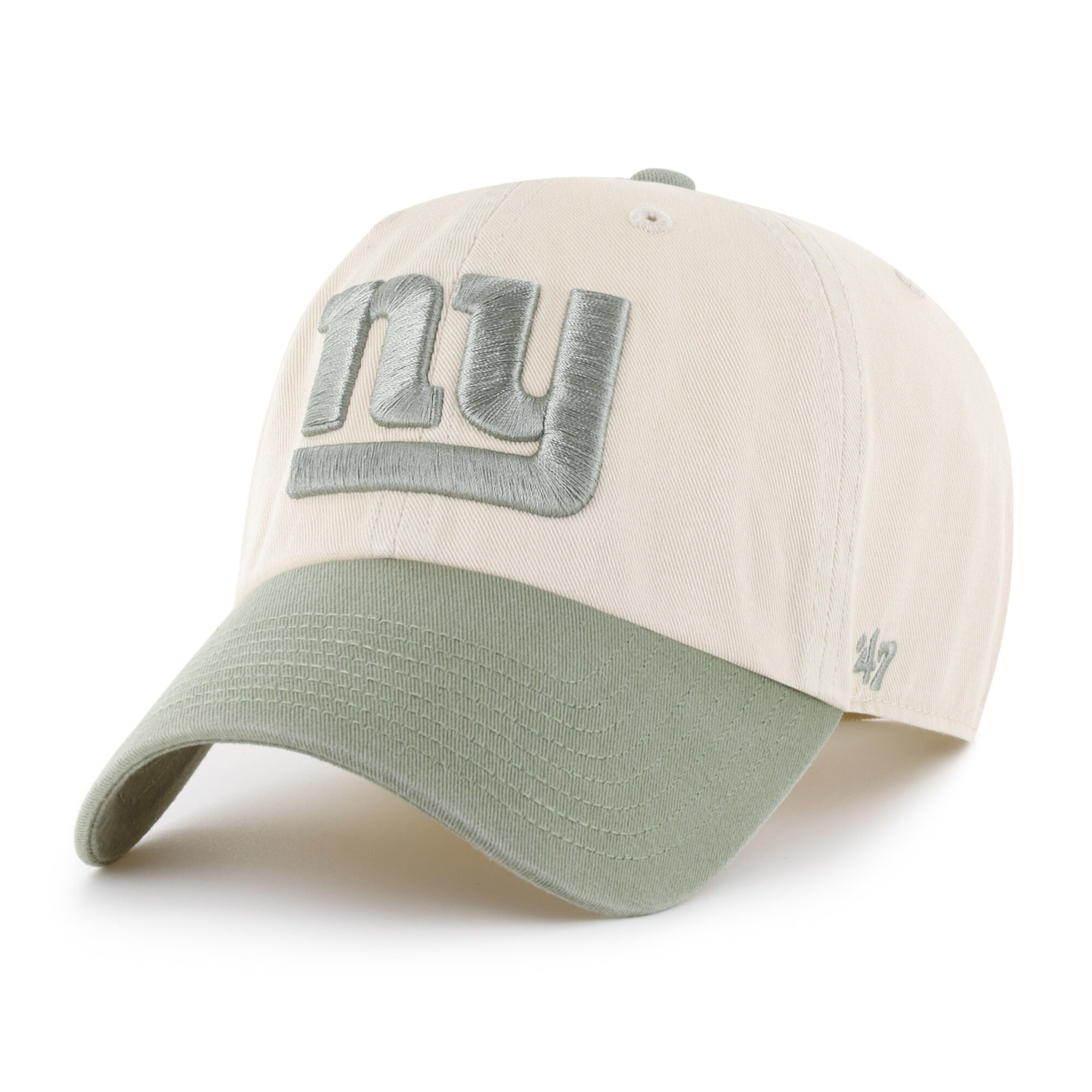 Men's '47 Natural/Green New York Giants Clean Up Adjustable Hat