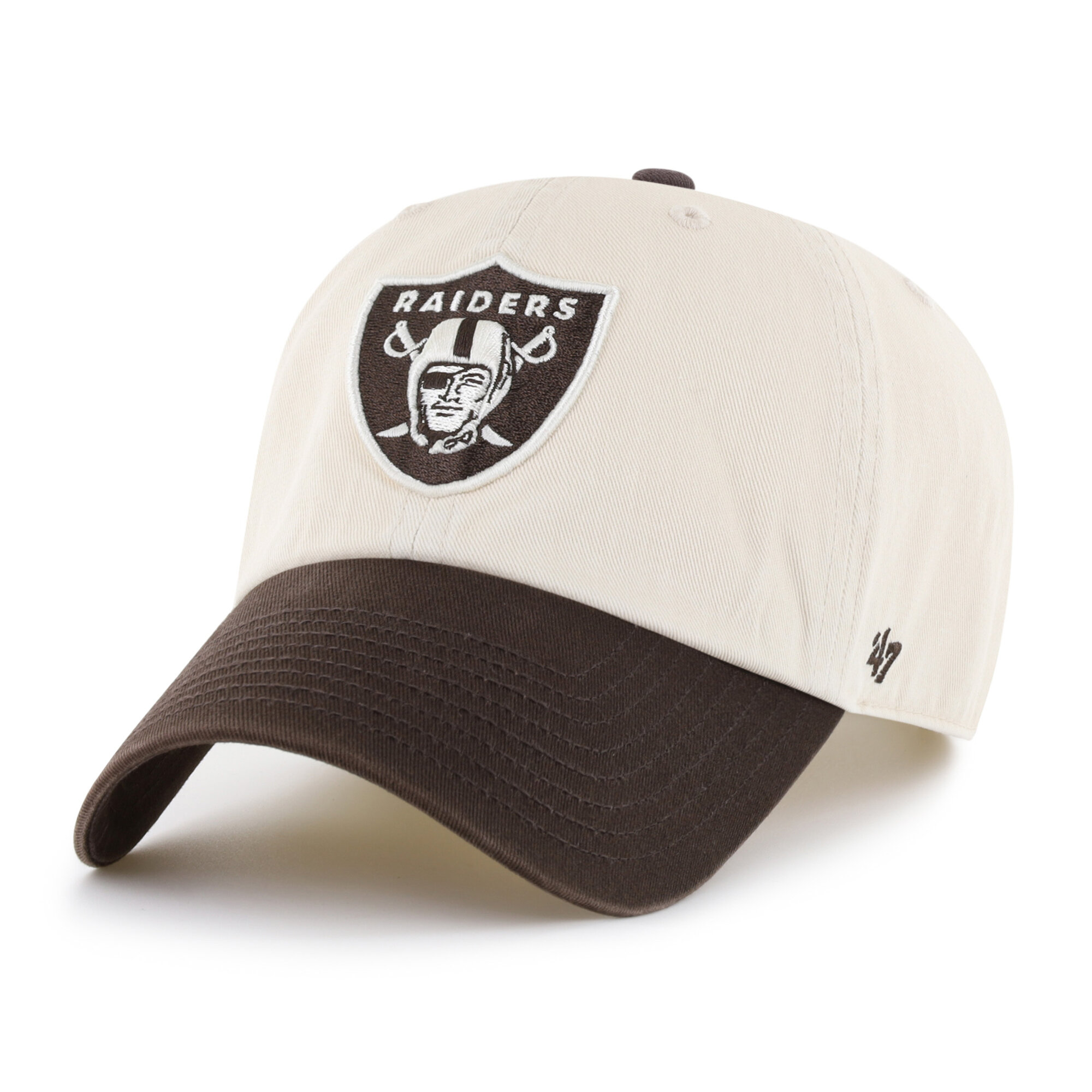 Men's '47 Natural/Brown Las Vegas Raiders Clean Up Adjustable Hat