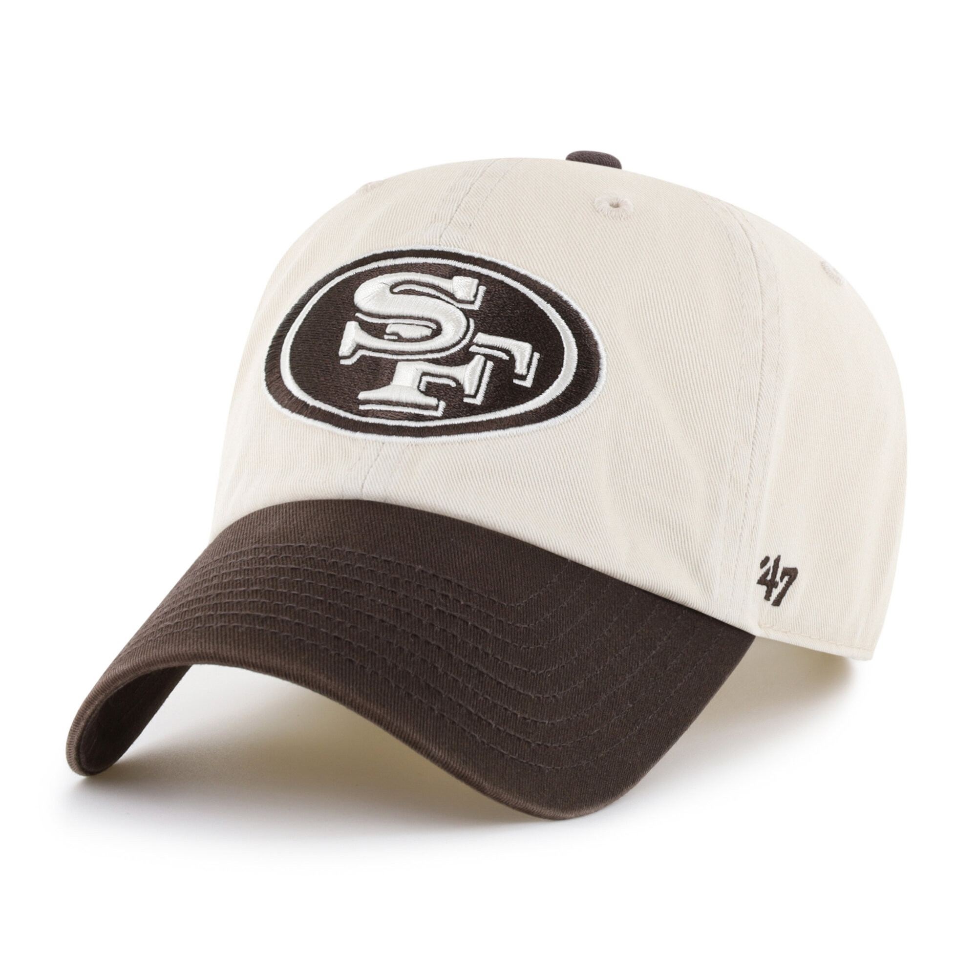 Men's '47 Natural/Brown San Francisco 49ers Clean Up Adjustable Hat