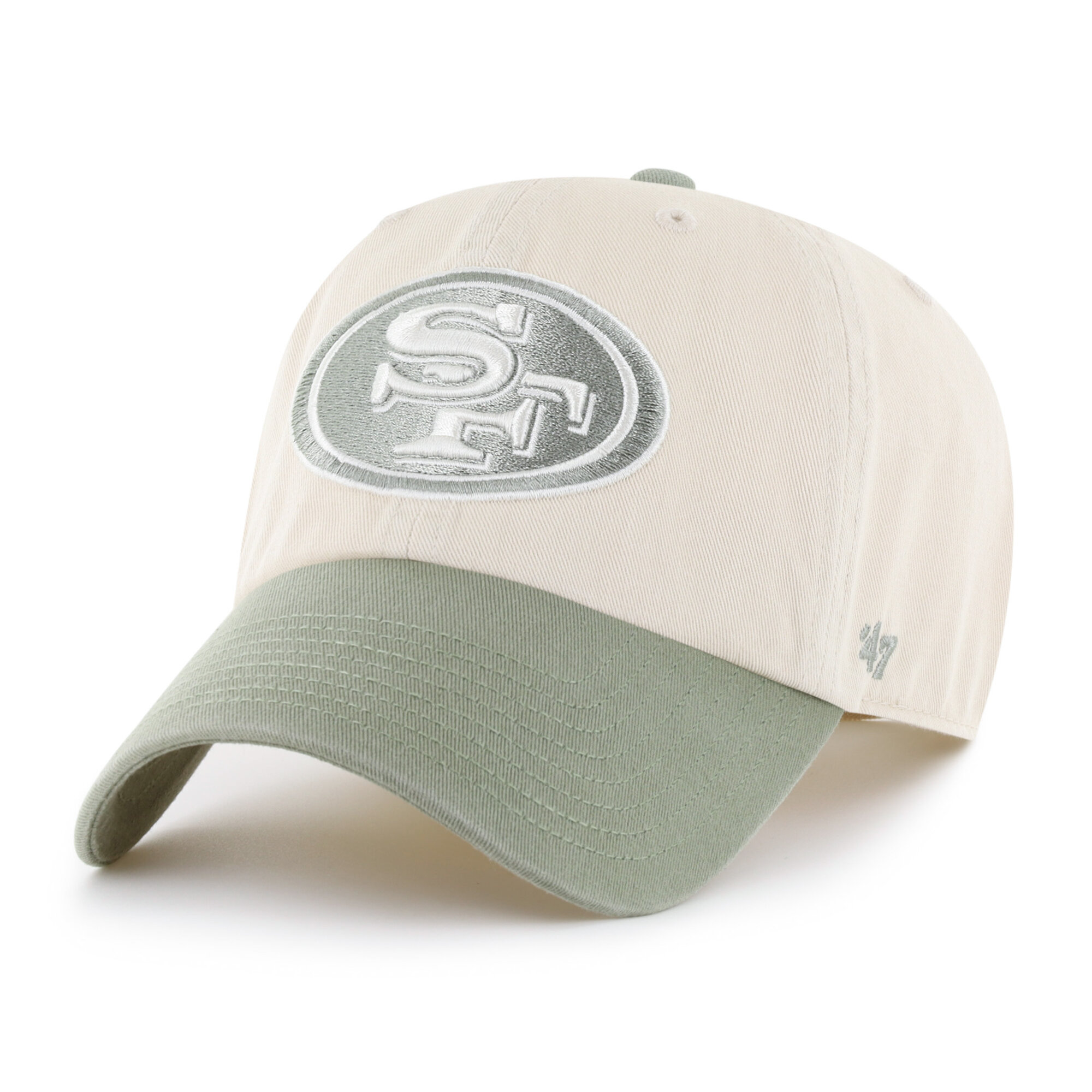 Men's '47 Natural/Green San Francisco 49ers Clean Up Adjustable Hat