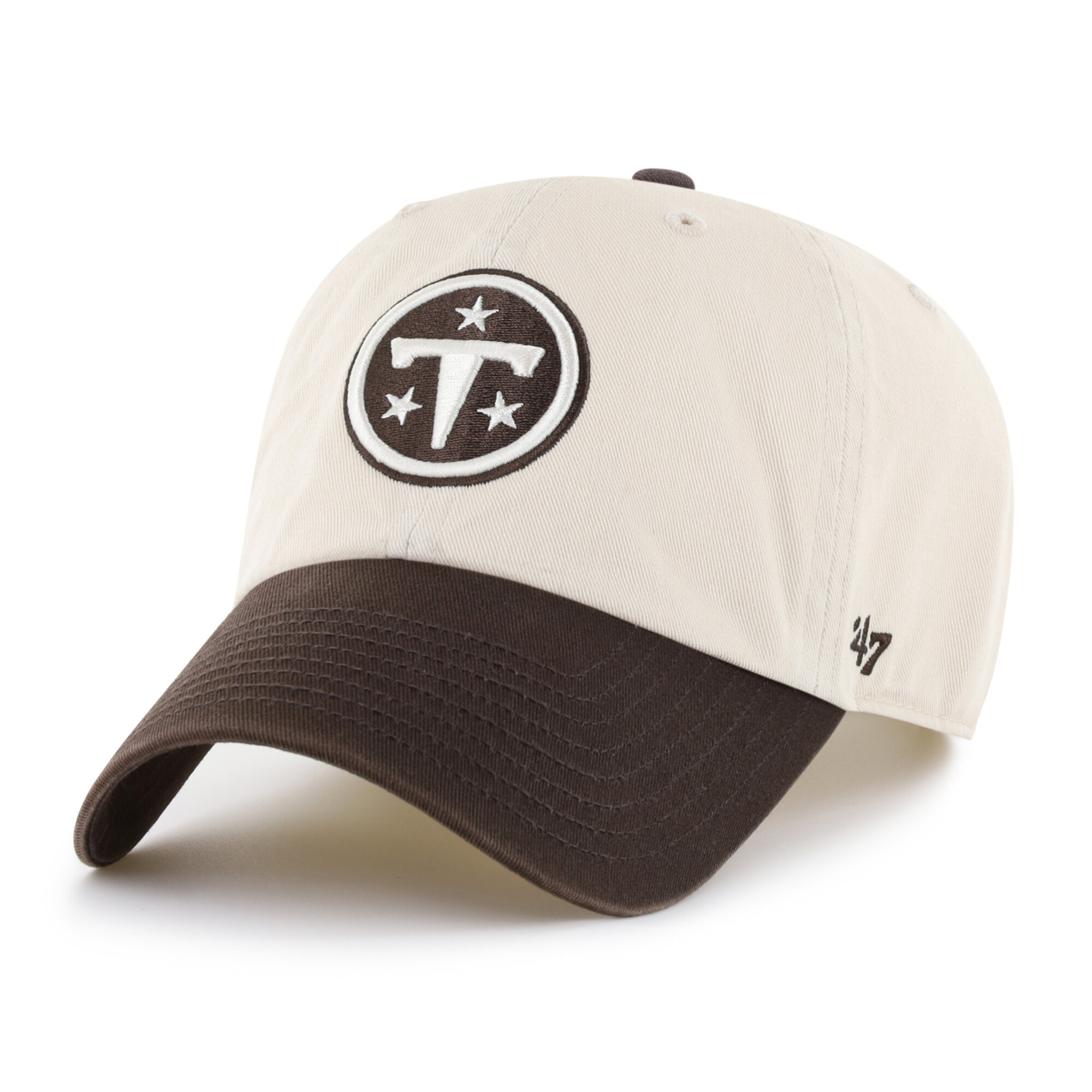 Men's '47 Natural/Brown Tennessee Titans Clean Up Adjustable Hat