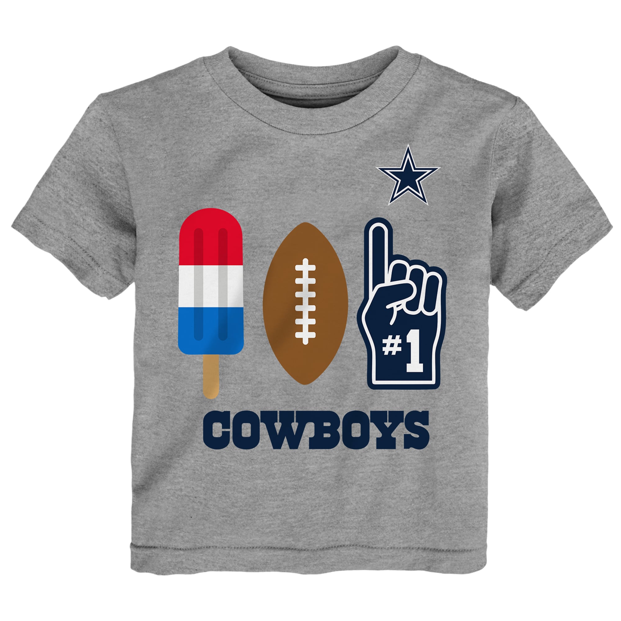 Toddler Heather Gray Dallas Cowboys Americana Pop T-Shirt