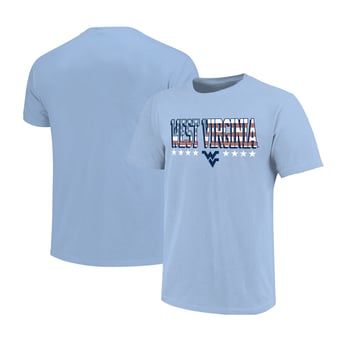 Youth  Light Blue West Virginia Mountaineers Americana Flag T-Shirt