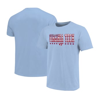 Youth  Light Blue Virginia Tech Hokies Americana Flag T-Shirt