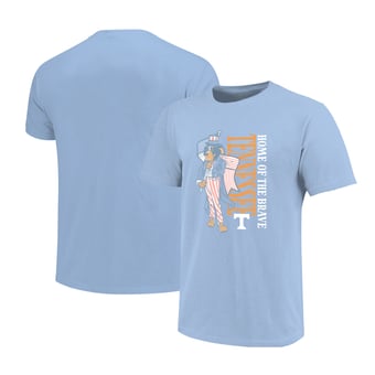Girls Youth  Light Blue Tennessee Volunteers Americana Mascot Flag T-Shirt