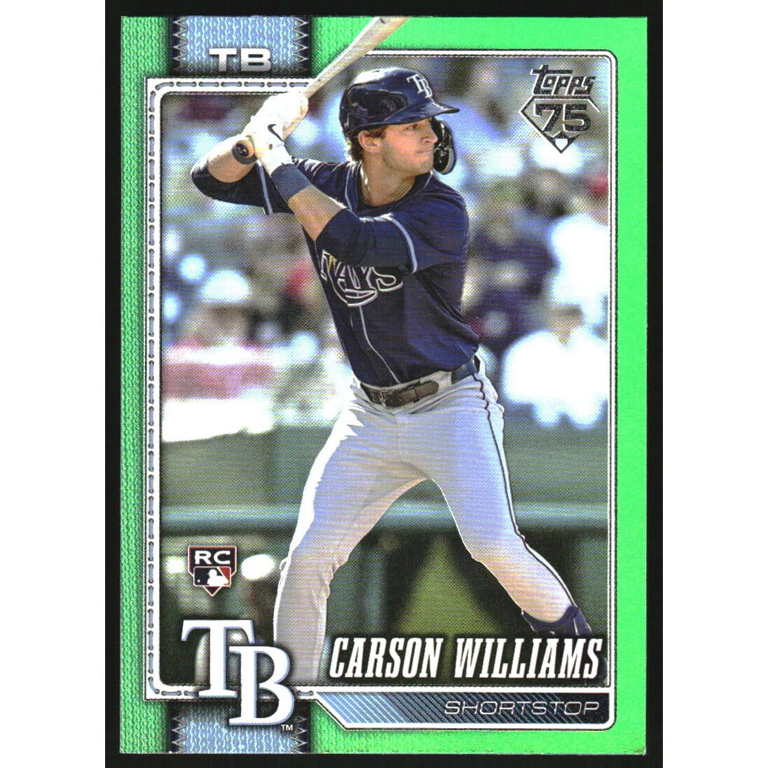 2026 Topps Green Rainbow Foil #25 Carson Williams. rookie card picture