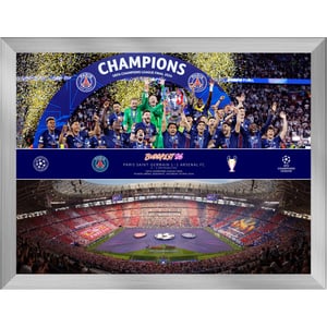Affiche et cadre PSG 2026 Finale de Ligue des Champions UEFA 16x12 Celebration Montage, vue 2