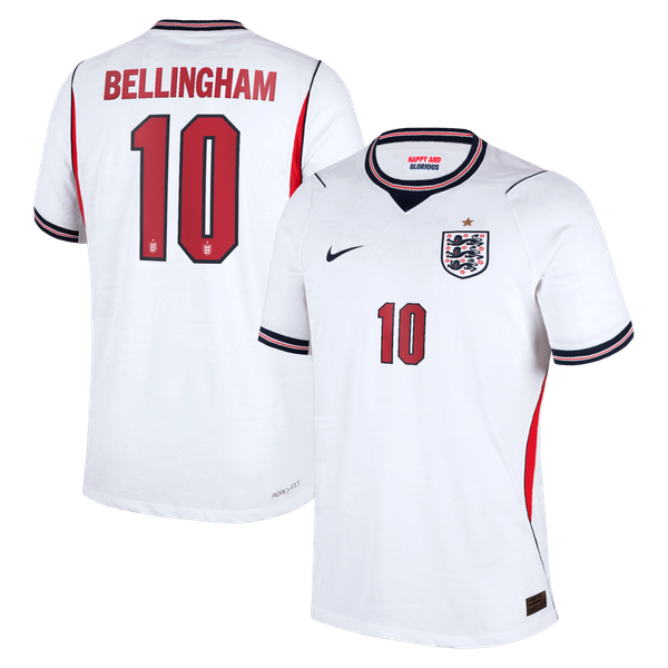 Maillot Domicile Match Angleterre Nike Aero-FIT 2026 avec flocage Bellingham 10