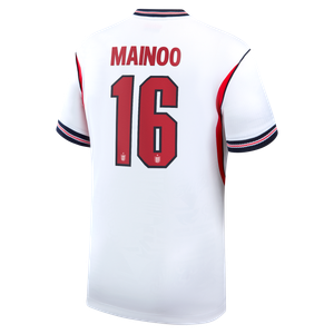 Maillot Domicile Stadium Angleterre Nike 2026 avec flocage Mainoo 16, vue 4