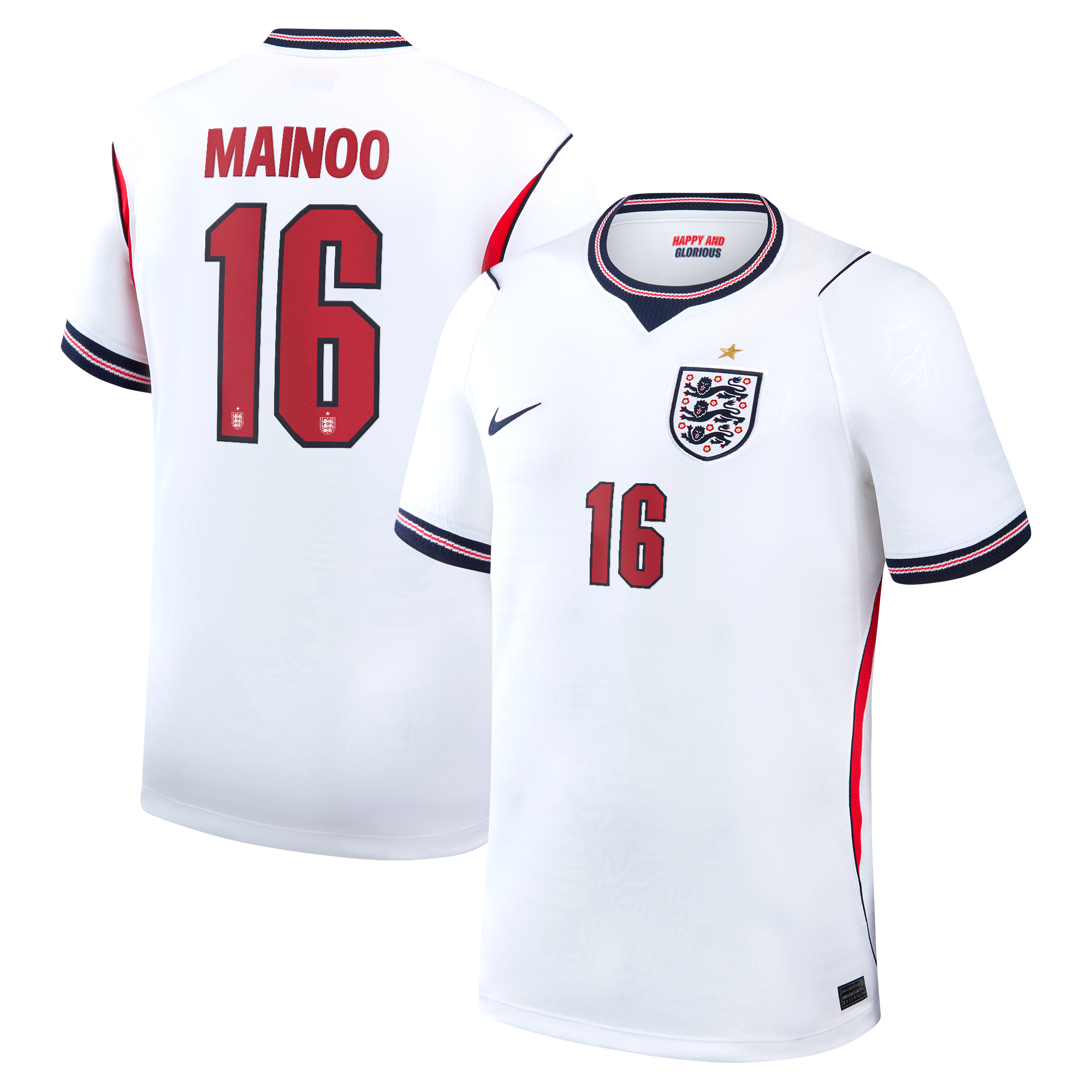 Maillot Domicile Stadium Angleterre Nike 2026 avec flocage Mainoo 16