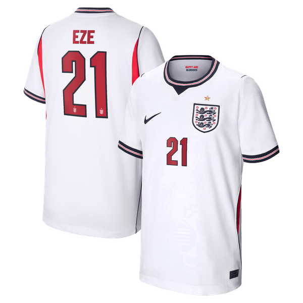 Maillot Domicile Stadium Angleterre Nike 2026 - Enfant avec flocage Eze 21