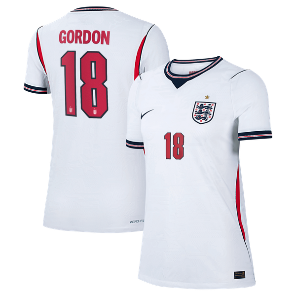 Maillot Domicile Match Angleterre Nike Aero-FIT 2026 - Femme avec flocage Gordon 18