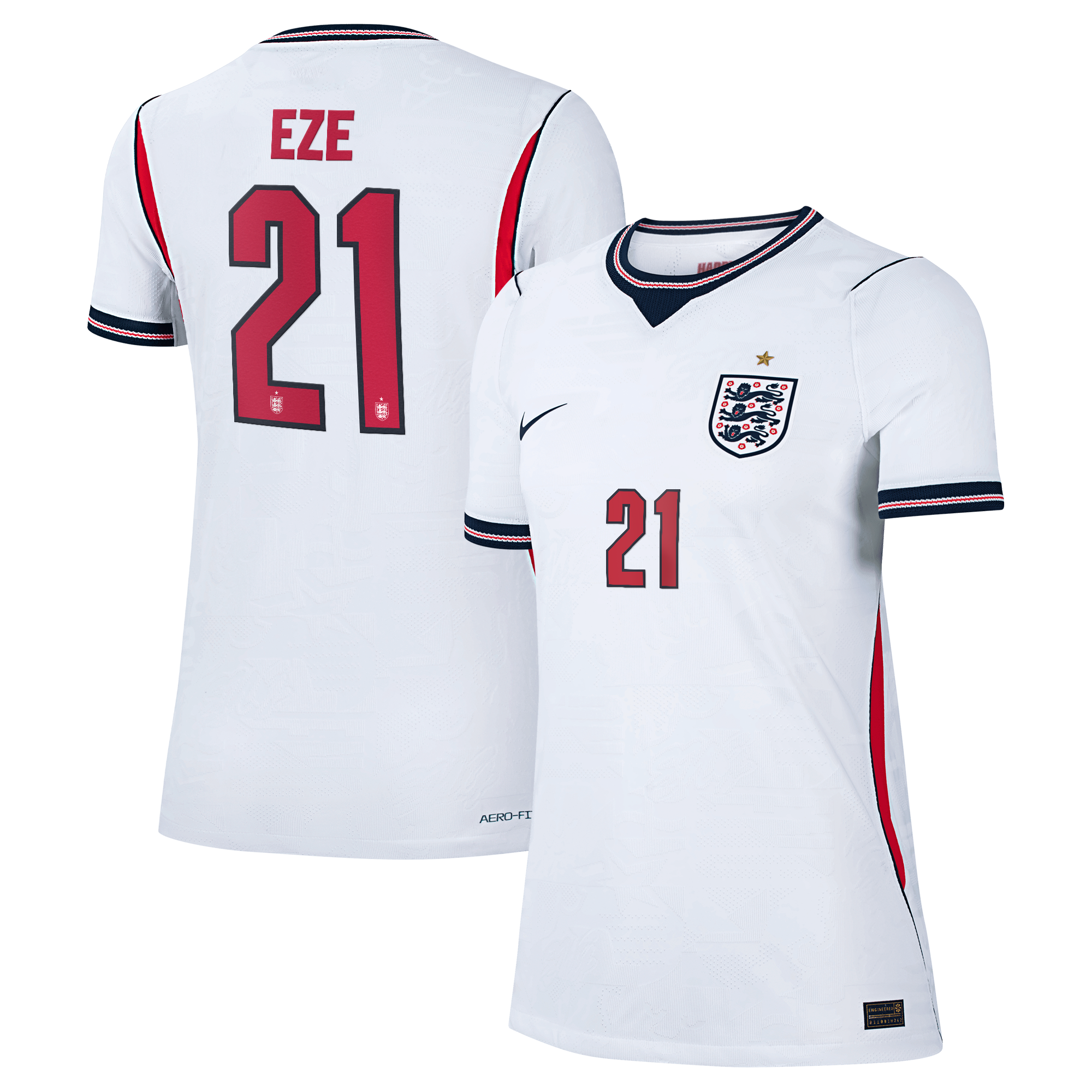 Maillot Domicile Match Angleterre Nike Aero-FIT 2026 - Femme avec flocage Eze 21