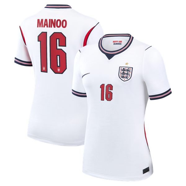 Maillot Domicile Stadium Angleterre Nike 2026 - Femme avec flocage Mainoo 16