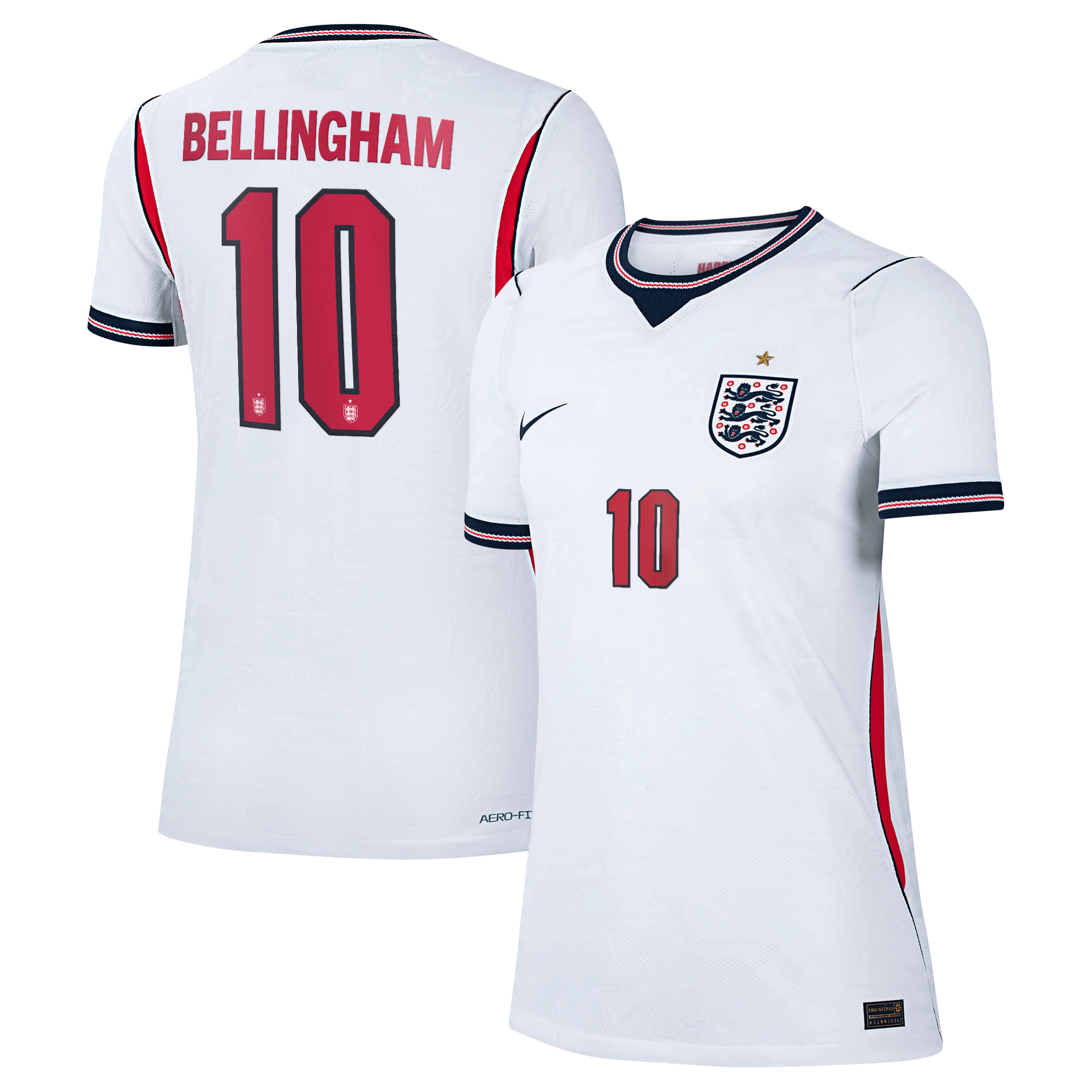 Maillot Domicile Match Angleterre Nike Aero-FIT 2026 - Femme avec flocage Bellingham 10