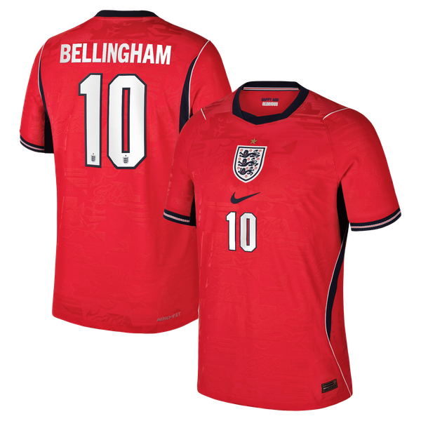 Maillot Extérieur Match Angleterre Nike Aero-FIT 2026 avec flocage Bellingham 10