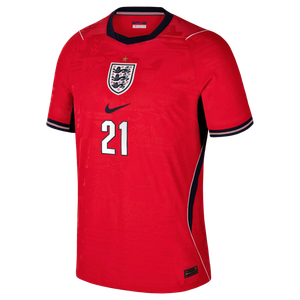 Maillot Extérieur Match Angleterre Nike Aero-FIT 2026 avec flocage Eze 21, vue 3