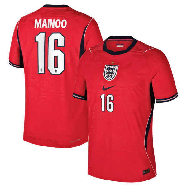 Maillot Extérieur Match Angleterre Nike Aero-FIT 2026 avec flocage Mainoo 16