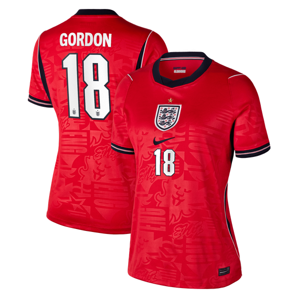 Maillot Extérieur Stadium Angleterre Nike 2026 - Femme avec flocage Gordon 18