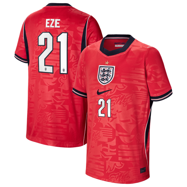 Maillot Extérieur Stadium Angleterre Nike 2026 - Enfant avec flocage Eze 21