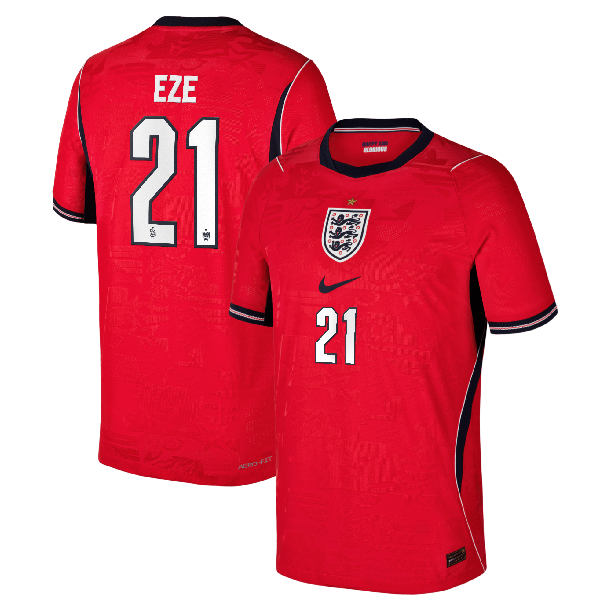 Maillot Extérieur Match Angleterre Nike Aero-FIT 2026 - Enfant avec flocage Eze 21