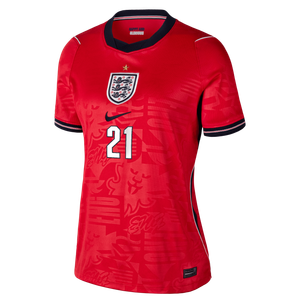 Maillot Extérieur Stadium Angleterre Nike 2026 - Femme avec flocage Eze 21, vue 3