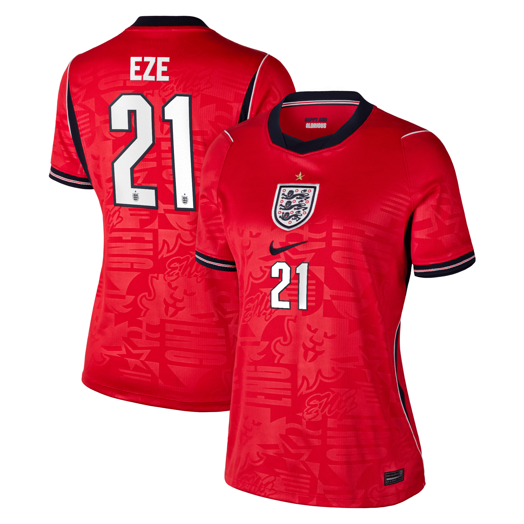Maillot Extérieur Stadium Angleterre Nike 2026 - Femme avec flocage Eze 21: retailer-supplied image