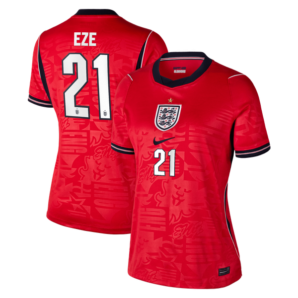 Maillot Extérieur Stadium Angleterre Nike 2026 - Femme avec flocage Eze 21