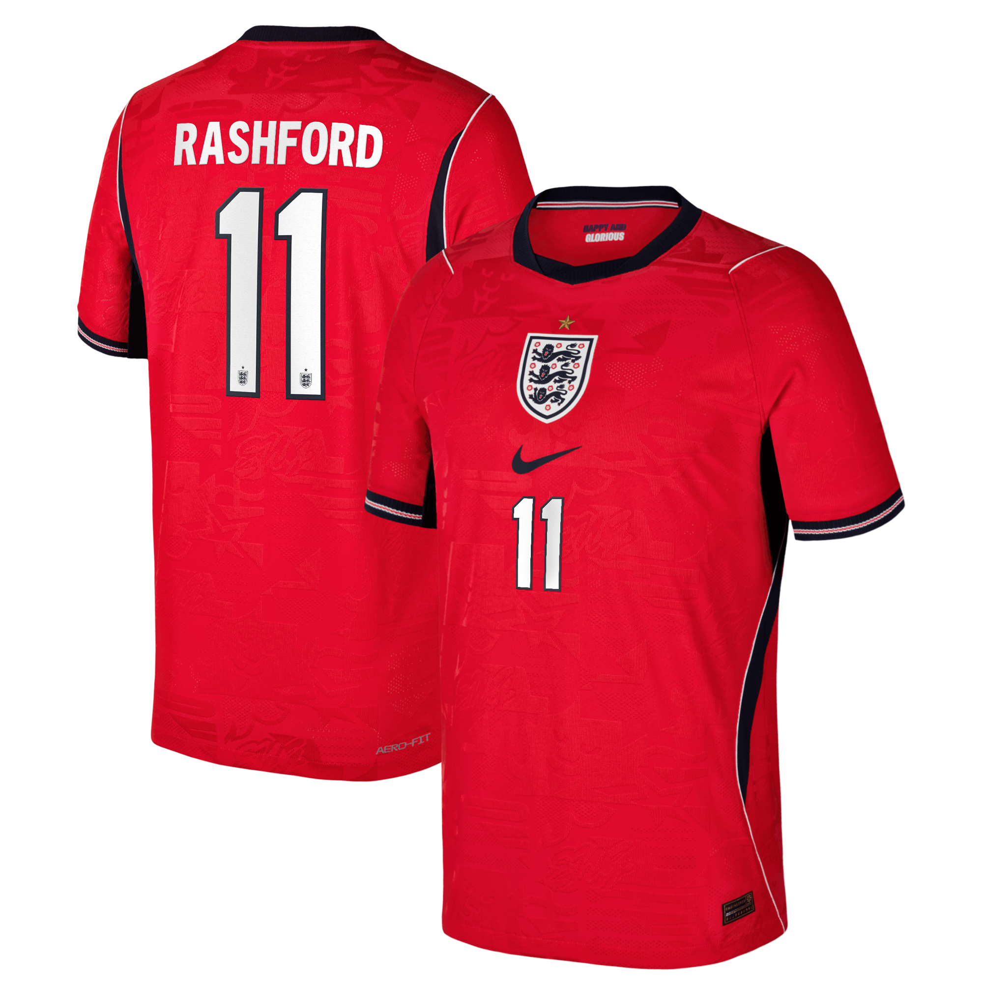 Maillot Extérieur Match Angleterre Nike Aero-FIT 2026 - Enfant avec flocage Rashford 11