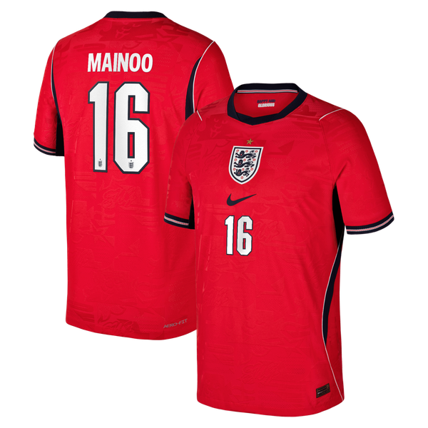 Maillot Extérieur Match Angleterre Nike Aero-FIT 2026 - Enfant avec flocage Mainoo 16