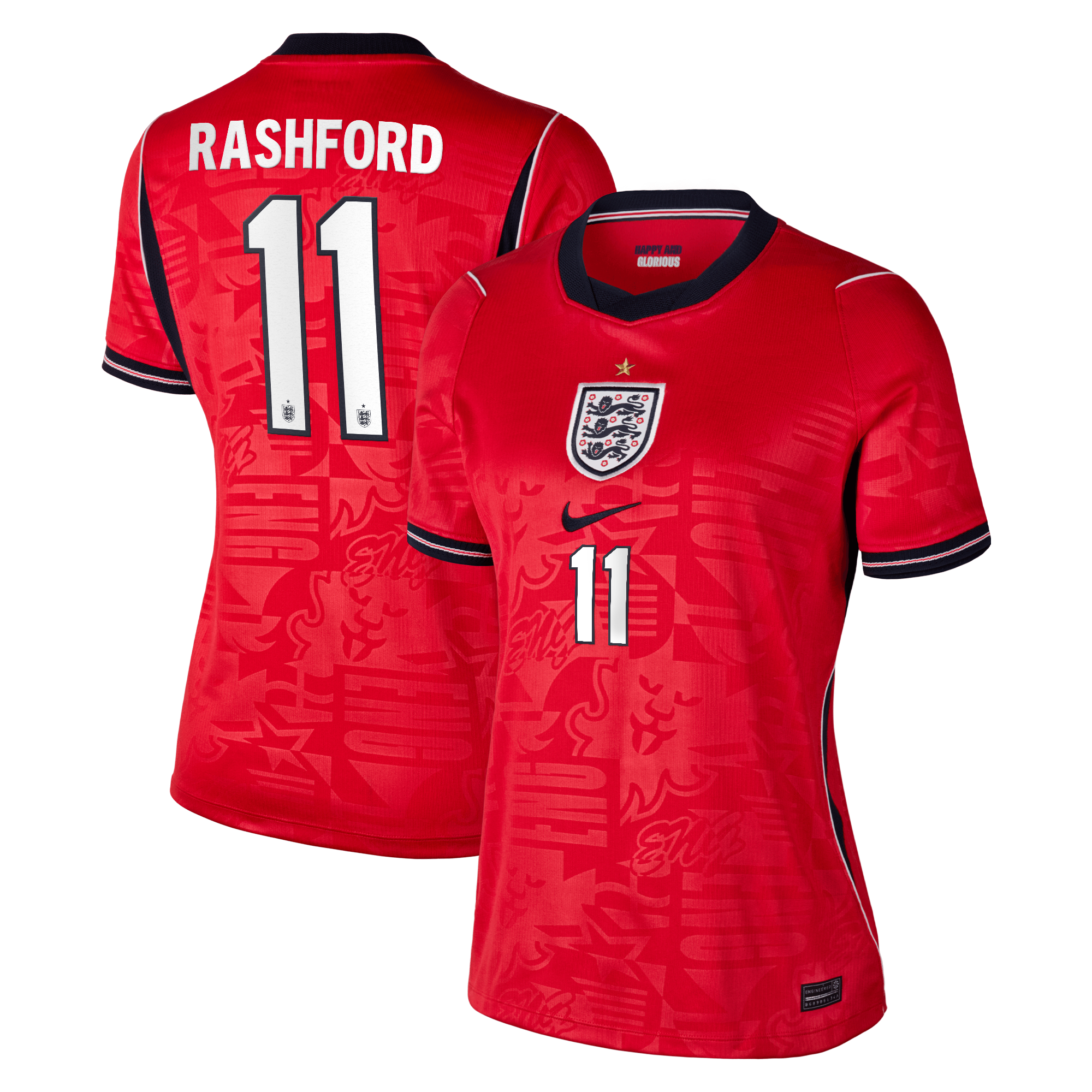 Maillot Extérieur Stadium Angleterre Nike 2026 - Femme avec flocage Rashford 11: retailer-supplied image
