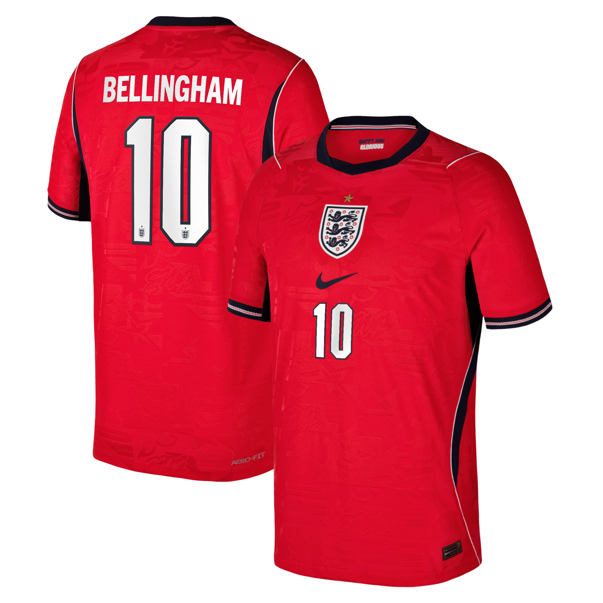 Maillot Extérieur Match Angleterre Nike Aero-FIT 2026 - Enfant avec flocage Bellingham 10