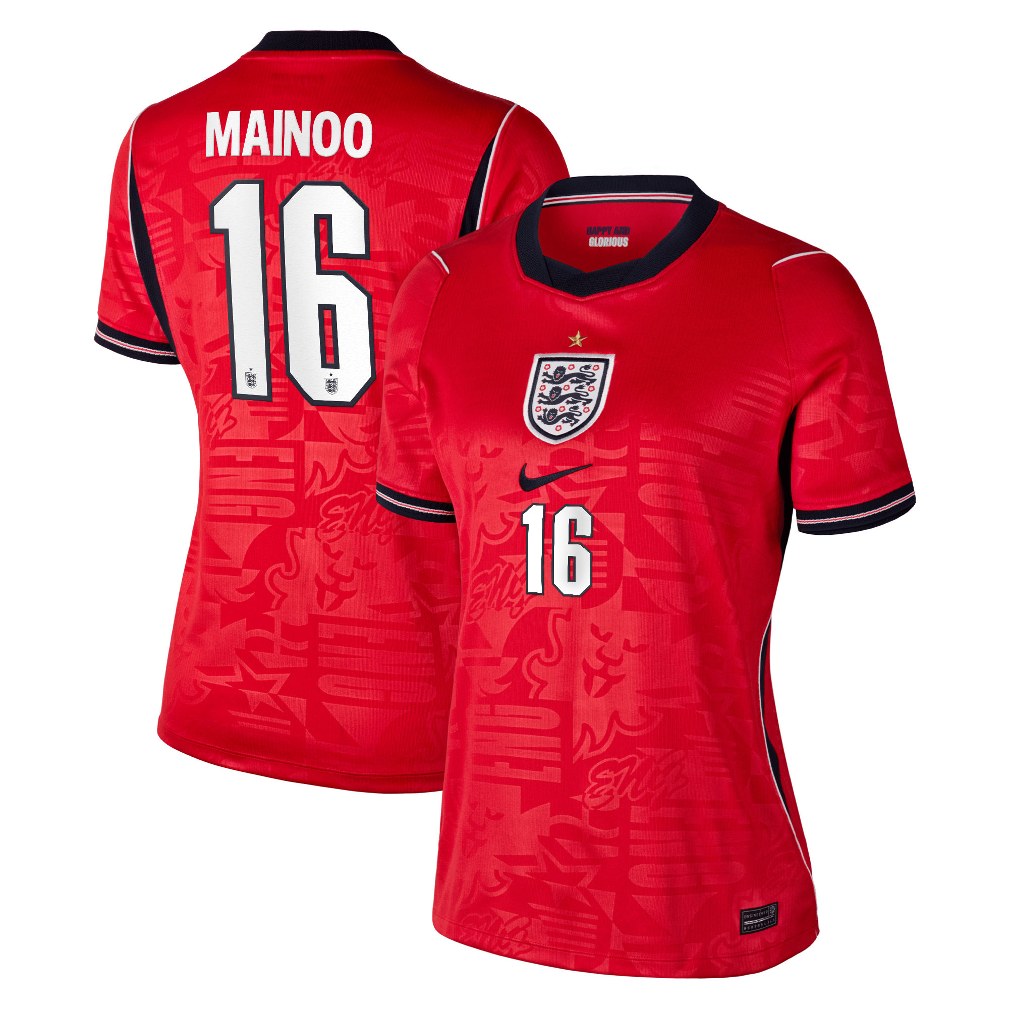 Maillot Extérieur Stadium Angleterre Nike 2026 - Femme avec flocage Mainoo 16