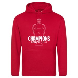 Sweat à capuche PSG Champions d'Europe 2026 - Rouge, vue 3