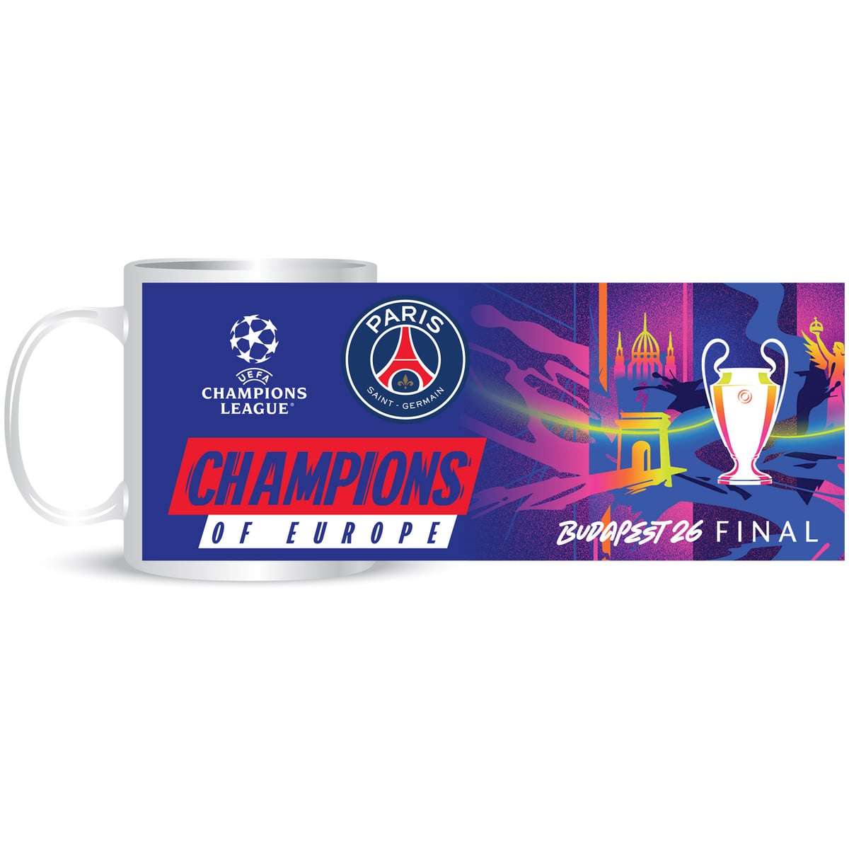 Mug PSG Champions d'Europe 2026