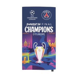 Serviette PSG Champions d'Europe 2026, vue 2