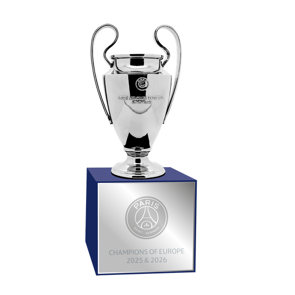 Trophée sur piédestal PSG Champions d'Europe 2026 - 45mm