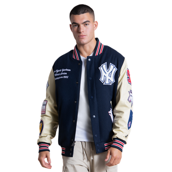 Men's Starter  Navy/Cream New York Yankees  50th Year Full-Zip Varsity Jacket